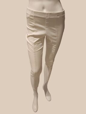 Women’s Cream Woven Skinny Pants
